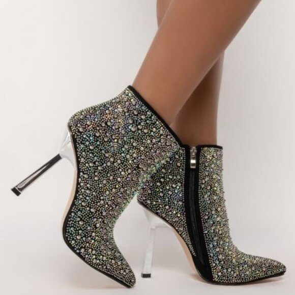 AZALEA WANG ALL EYES ON ME STILETTO BOOTIE IN MULTI ( BRAND NEW !!! ) - Picture 2 of 8